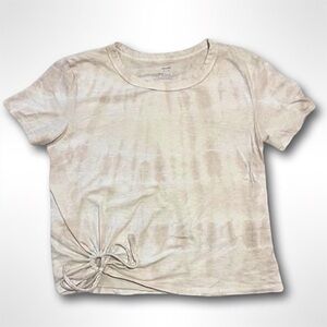 AERIE VINTAGE TIE T-SHIRT Empire Cream Size Small NWOT